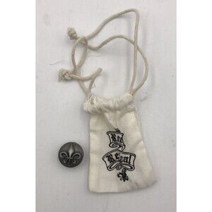 Rock Revival Replacement Fleur De Lis Button Silver Tone With Pouch